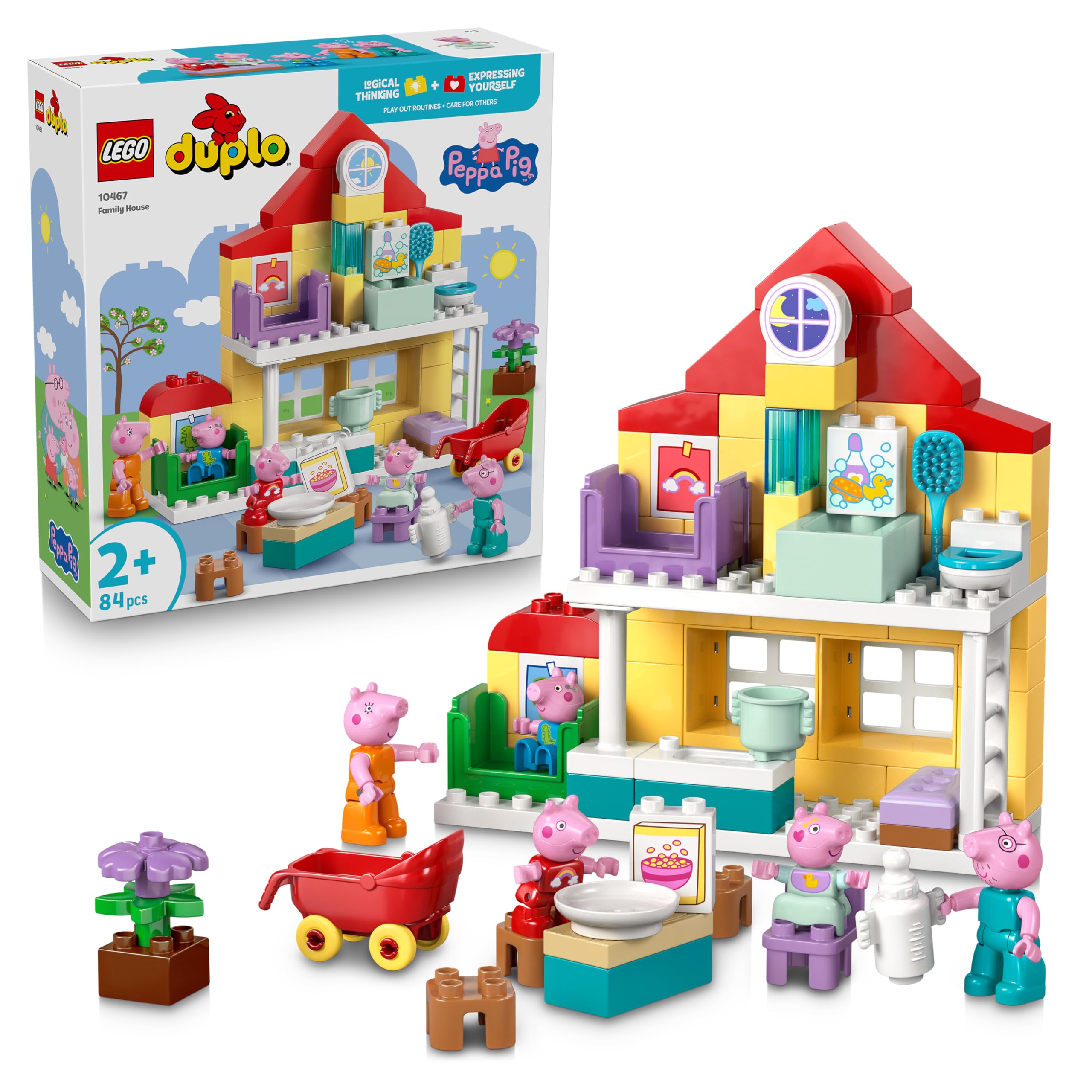 DUPLO Peppa Pig Family House - Educational Motor Skills Toy for Toddlers - Monte