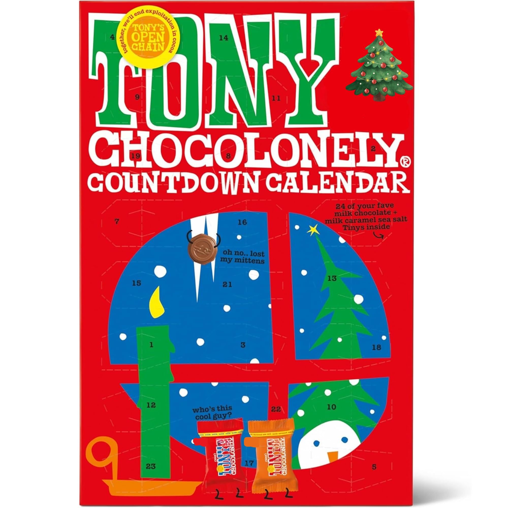 Chocolonely Tiny Advent Calendar 2025 – 24 Milk & Milk Caramel Sea Salt Chocolat